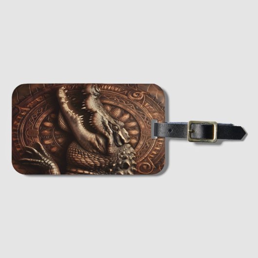 Alligator's oude omhelzing bagagelabel (Voorkant (horizontaal))