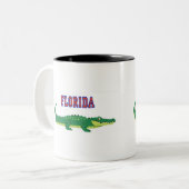 Alligators van Florida Tweekleurige Koffiemok (Voorkant links)