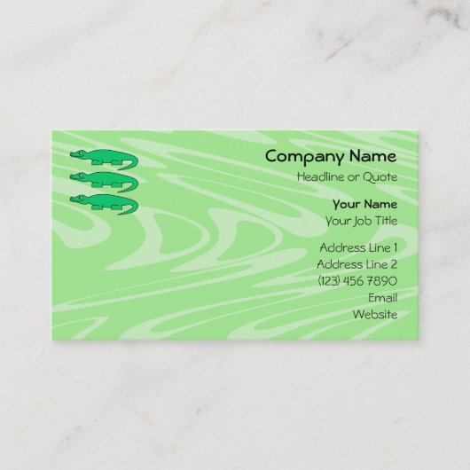 Alligators. Visitekaartje (Voorkant)