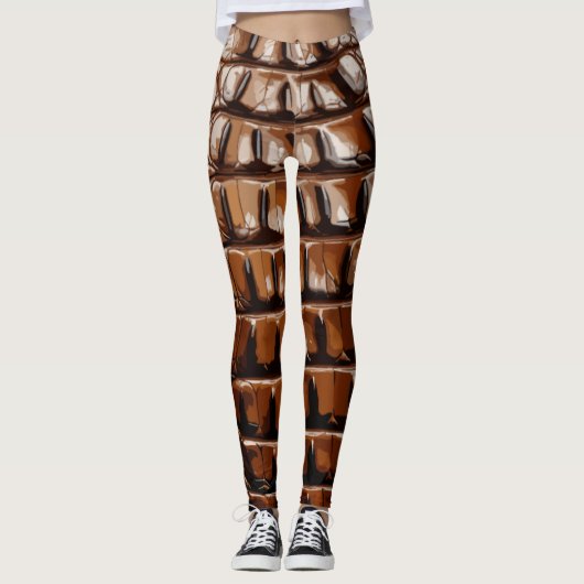 Alligatorstructuur Leggings (Voorkant)