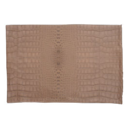 Alligatortextuurprint Tan Kussensloop