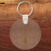 Alligatortextuurprint Tan Sleutelhanger (Voorkant)