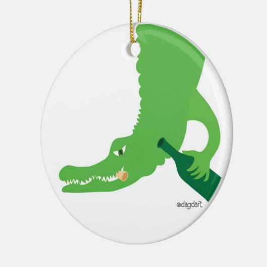 Alligatorwijn Keramisch Ornament (Links)