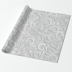 Allin Grey "ELEGANT 3D WINTER"-oppakpapier Cadeaupapier