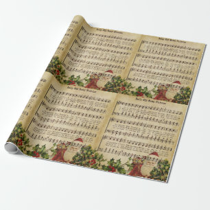 Allin Grey "JOLLY OLD ST. NICHOLAS"-Vintage Cadeaupapier