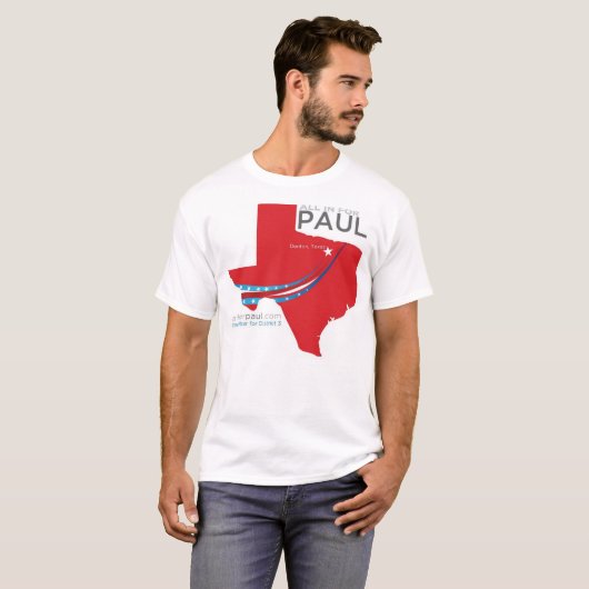 allinforpaul.com Texas logo T-shirt (Voorkant volledig)