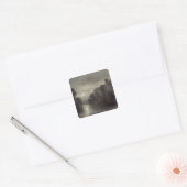 Allington Castle, bij Maidstone, Kent; Moonlight Vierkante Sticker (Envelop)