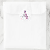 Allira naam Custom Sticker meisjes label Floral A (Tas)