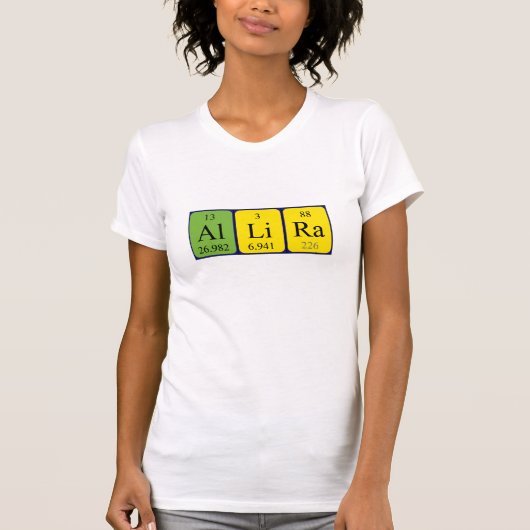 Allira periodiek tabelnaam shirt (Voorkant)