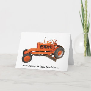 Allis Chalmers W Speed Patrol Grader Greeting Card Kaart
