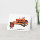 Allis Chalmers W Speed Patrol Grader Greeting Card Kaart (Voorkant)
