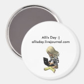 Alli's Dagmagneet Magneet (Voorkant / Achterkant)