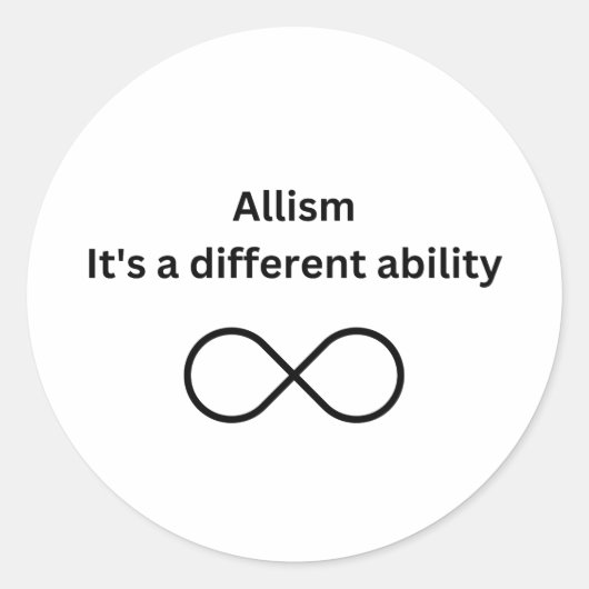 Allism - het is een andere sticker voor vaardighed (Voorkant)
