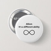 Allism - het is een verschillende bekwaamheidsknoo ronde button 5,7 cm (Voorkant /achterkant)