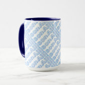 Allison Blue Style 15 oz Ringer Mok (Voorkant links)