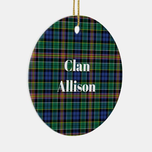 Allison Clan Tartan Keramisch Ornament (Rechts)