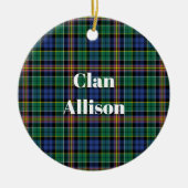 Allison Clan Tartan Keramisch Ornament (Voorkant)