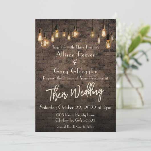 Allison en Gary Custom; Herziene w / Cream Letters Kaart (Staand voorkant)