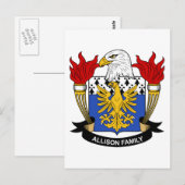 Allison Family Crest Briefkaart (Voorkant / Achterkant)