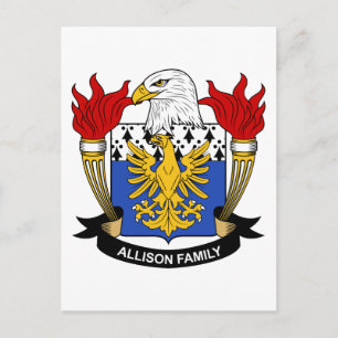 Allison Family Crest Briefkaart