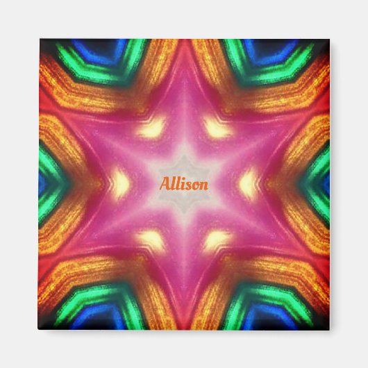 ALLISON ~ Glanzend Abstract ~ Gepersonaliseerd ~ Magneet (Voorkant)
