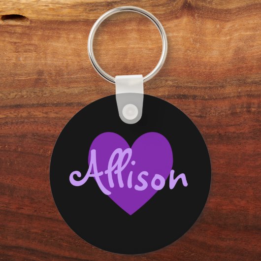 Allison in Paars Sleutelhanger (Voorkant)