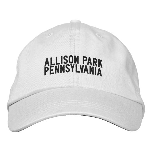 ALLISON PARK Pennsylvania Hoed Geborduurde Pet (Voorkant)