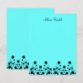 Allison Rachel Flowers & Pearls Tall Hartelijk dan Notitiekaartje (Voorkant / Achterkant)