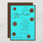 Allison Rachel Hebrew Joods Chocolate Bat Mitzvah Kaart (Voorkant / Achterkant)