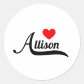 Allison Ronde Sticker (Voorkant)