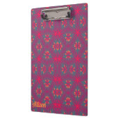 ALLISON ~ Roze, Paarse, gele en grijze ontwerp Klembord (Links)