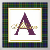 Allison Tartan Aangehouden Monogram Folie Prints (Voorkant)