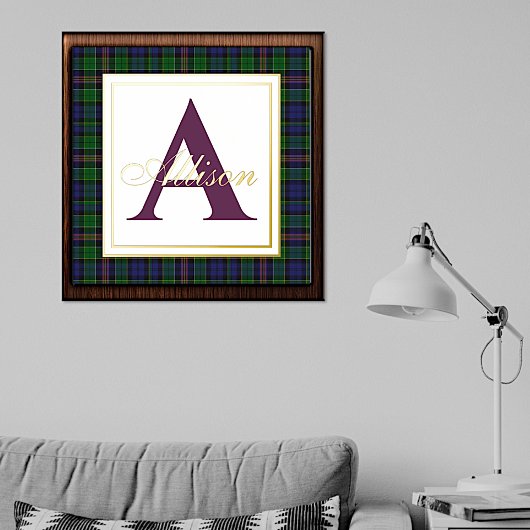 Allison Tartan Aangehouden Monogram Folie Prints