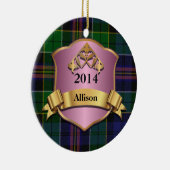 Allison Tartan Aangepast ornament (Rechts)