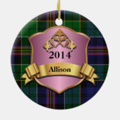Allison Tartan Aangepast ornament (Achterkant)