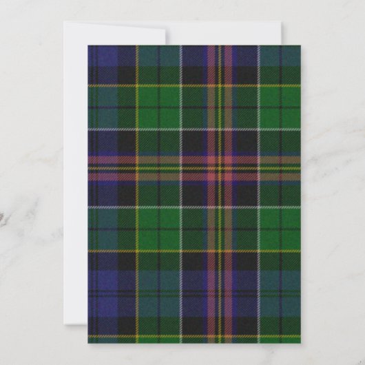 Allison Tartan Bond Uitnodiging (Achterkant)