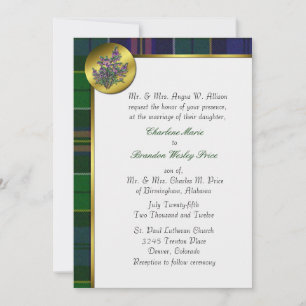 Allison Tartan Bond Uitnodiging