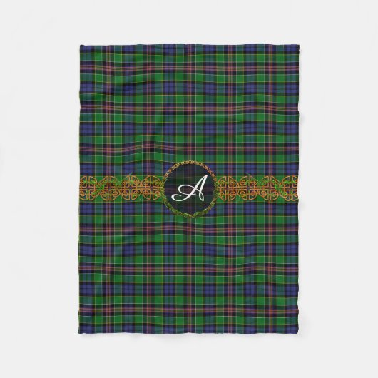 Allison Tartan en monogram Fleece Deken (Voorkant)