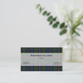 Allison Tartan Plaid Custom Visitekaartje (Staand voorkant)
