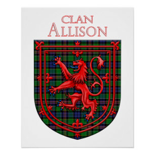 Allison Tartan Scottish Play Lion Rampant Perfect Poster