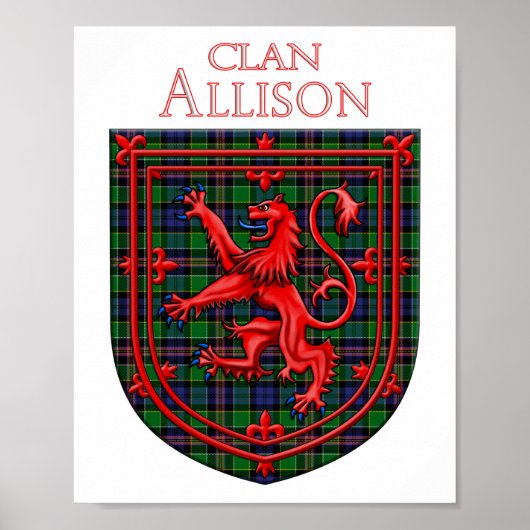 Allison Tartan Scottish Play Lion Rampant Poster (Voorkant)