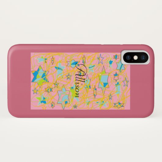 Allison van Orphan Black, retro star abstract Case-Mate iPhone Case (Achterkant (horizontaal))