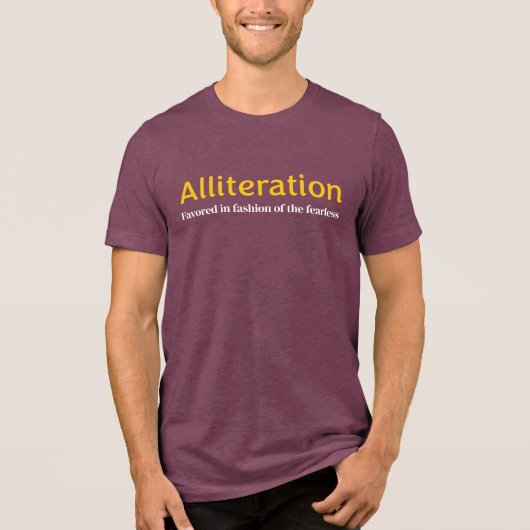 Alliteration  Tri-Blend shirt (Voorkant)