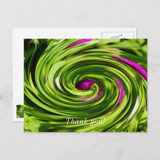 Allium Abstract Briefkaart (Voorkant / Achterkant)