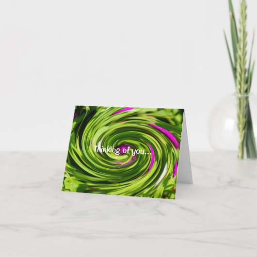 Allium Abstract denken aan jou Kaart (Voorkant)