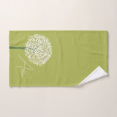 Allium Bloem Botanische Kunst | Elegante Flora Bad Handdoek (Handdoek)