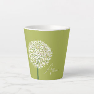 Allium Bloem Botanische Kunst Elegante Flora Latte Mok