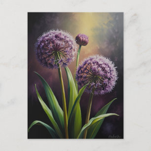 Allium bloemen briefkaart