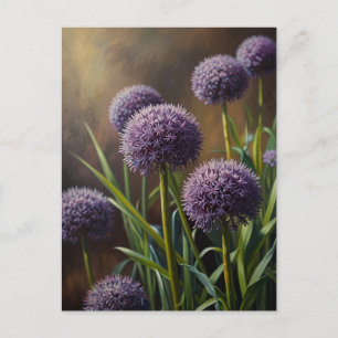 Allium bloemen briefkaart