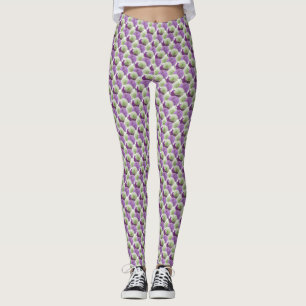 Allium bloemen patroon legging